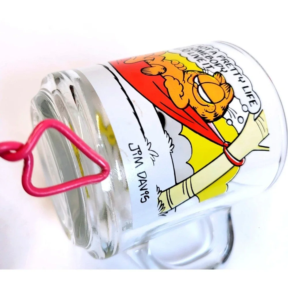 Vintage 1978 McDonald's Garfield Odie Anchor Glass Mug Tumbler Retro Coffee Cup